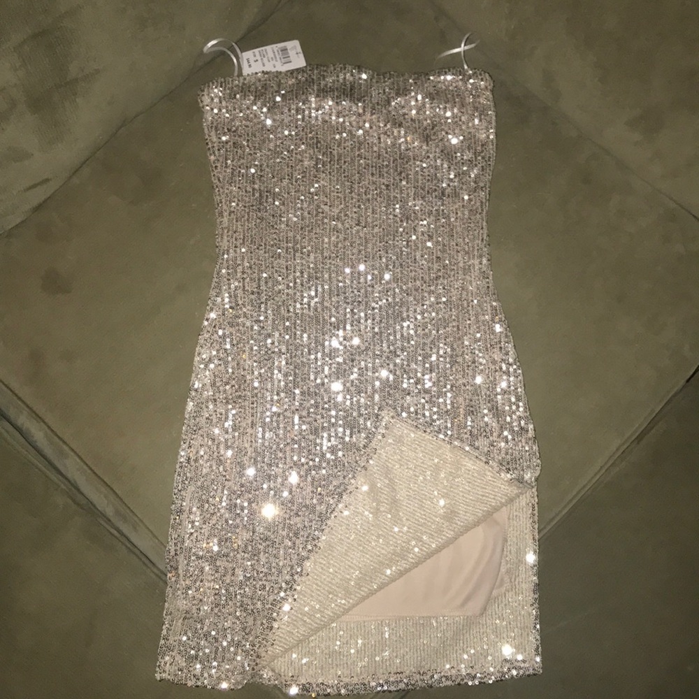 Silver short dress